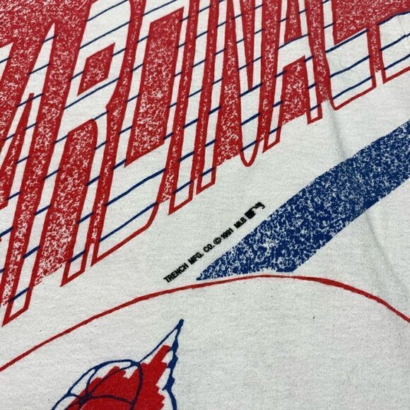 AOP MLB St. Louis Cardinals Baseball All Over Print Vintage T-Shirt Size XL 90’s - Picture 7 of 13